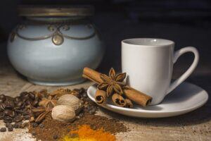 Cinnamon In Coffee Grounds