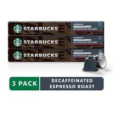 Starbucks Nespresso Dark Roast Espresso Decaf Coffee Pods