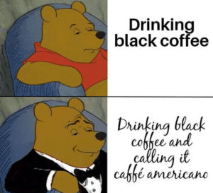 Drinking Caffe Americano