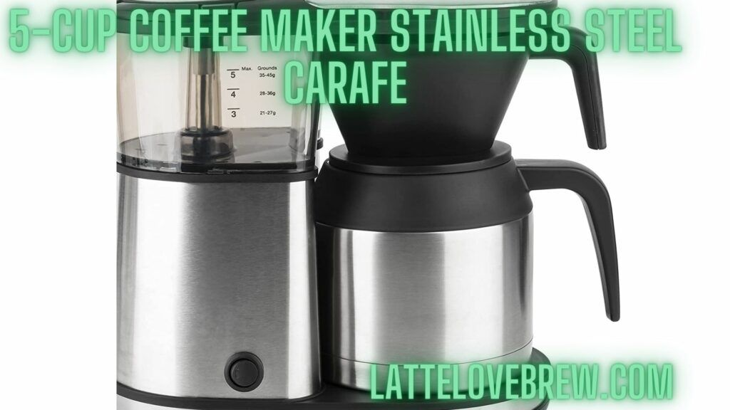 5-Cup Coffee Maker Stainless Steel Carafe