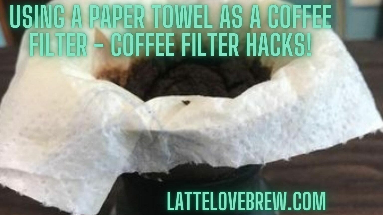 Using A Paper Towel As A Coffee Filter Coffee Filter Hacks! Latte