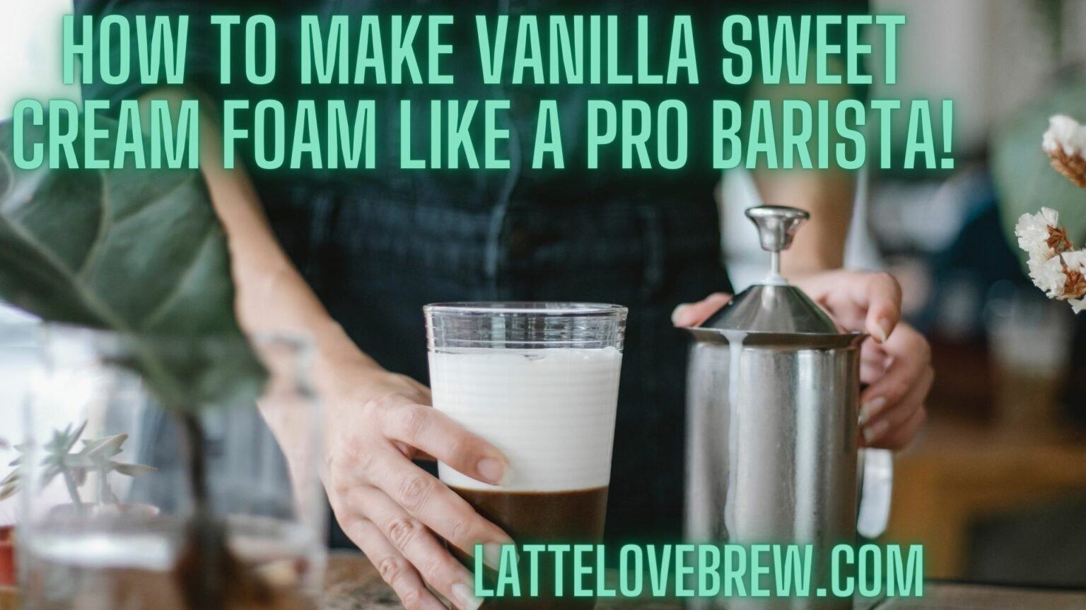 How To Make Vanilla Sweet Cream Foam Like A Pro Barista! Latte Love Brew
